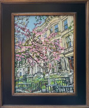 Meyerson, Gwen: Brooklyn Brownstones with Cherry Blossoms