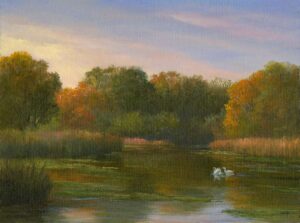 Gabel, Tarryl: Baxter Mill Pond with Swans