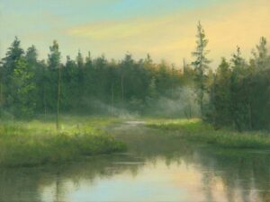 Gabel, Tarryl: Early Morning Mist, ADK Marsh
